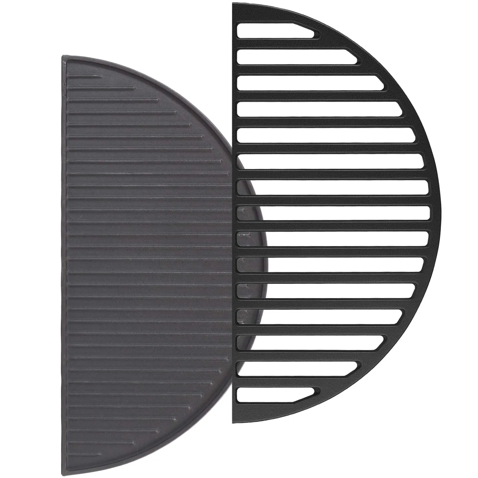 Wiltec Gusseisen Grillrost und Grillplatte, Gussrost für Grill mit guter Hitzespeicherung, Grillgitter für typische Grillstreifen, Grillzubehör für BBQ