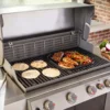 Wiltec Gusseisen Grillrost 30 x 44,5 cm, Grillgitter für Holzkohlegrill & Gasgrill, Gussgrillrost für BBQ, Grilleinsatz matt emailliert eckig