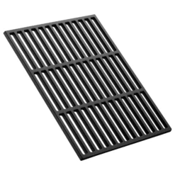Wiltec Gusseisen Grillrost 26 x 44,5 cm, Grillgitter für Holzkohlegrill & Gasgrill, Gussgrillrost für BBQ, Grilleinsatz matt emailliert eckig