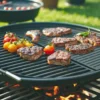 Wiltec Gusseisen Grillrost 55 x 26,5 x 0,9 cm, Gussrost für Grill mit guter Hitzespeicherung, Grillgitter für typische Grillstreifen auf Grillgut, Grillzubehör für BBQ