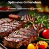Wiltec Gusseisen Grillrost 46,7 x 22,8 x 0,9 cm, Gussrost für Grill mit guter Hitzespeicherung, Grillgitter für typische Grillstreifen auf Grillgut, Grillzubehör für BBQ