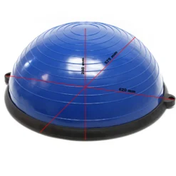 Wiltec Halbball Ø58 cm, 25 cm hoch, Balance Trainer, Fitness Ball, Balancekissen mit Zugbändern für Gymnastik Pilates Yoga, Workout Gleichgewicht trainieren, Balance Ball Halbkugel