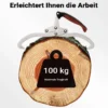 Wiltec Handpackzange mit 30 cm Klauenöffnung bis 100 kg, 44 cm Holzzange aus Stahl zum Heben, Packzange für Rundhölzer bis Ø 30 cm, Greifer mit Handgriff