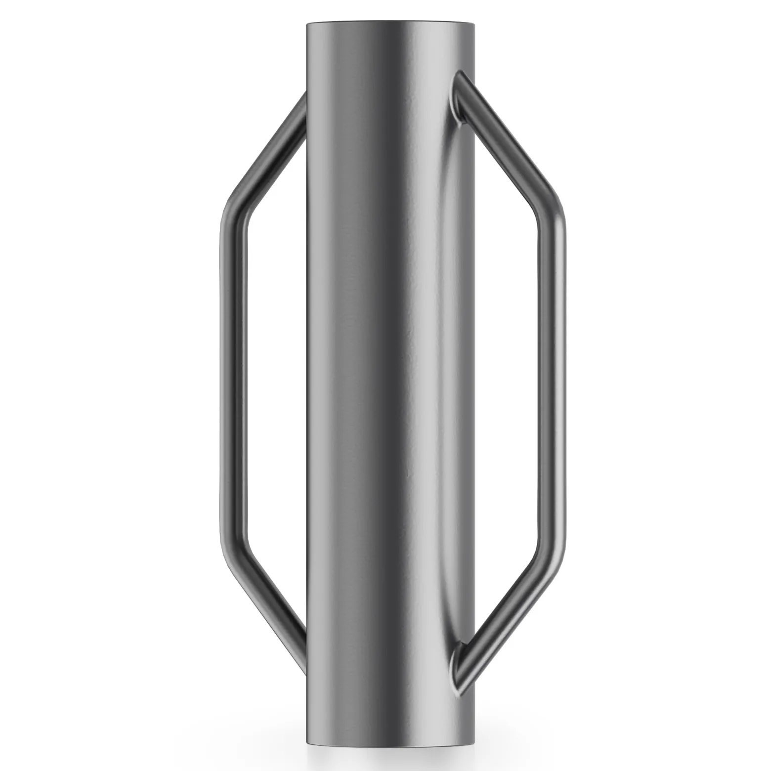 Wiltec Handramme Ø14 cm Zaunpfahlramme mit Handgriffe, Pfahlramme aus Stahl, Pfostenramme für Zaunbau und Bodenverdichtung