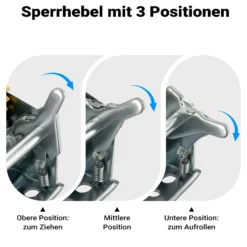 Wiltec Handseilwinde bis 350kg Übersetzung 3,1:1 130x175x130mm, Winde mit 10m Drahtseil, Seilwinde handbetrieben, Handseilzug effizient, Forstseilwinde