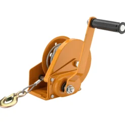 Wiltec Handseilwinde bis 540kg Übersetzung 4,2:1 170x210x210mm, Winde mit 10m Drahtseil, Seilwinde handbetrieben, Handseilzug effizient, Forstseilwinde