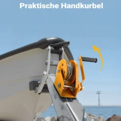 Wiltec Handseilwinde bis 540kg Übersetzung 4,2:1 170x210x210mm, Winde mit 10m Drahtseil, Seilwinde handbetrieben, Handseilzug effizient, Forstseilwinde