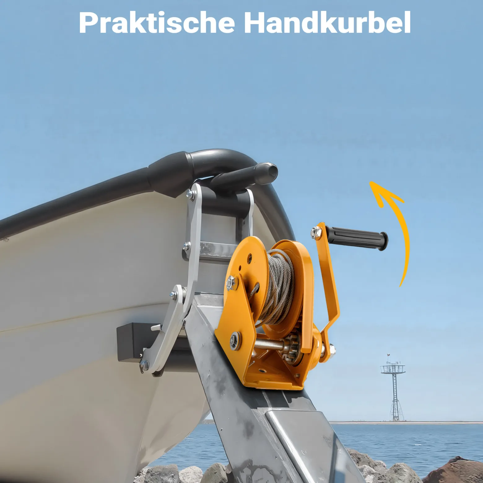 Wiltec Handseilwinde bis 540kg Übersetzung 4,2:1 170x210x210mm, Winde mit 10m Drahtseil, Seilwinde handbetrieben, Handseilzug effizient, Forstseilwinde