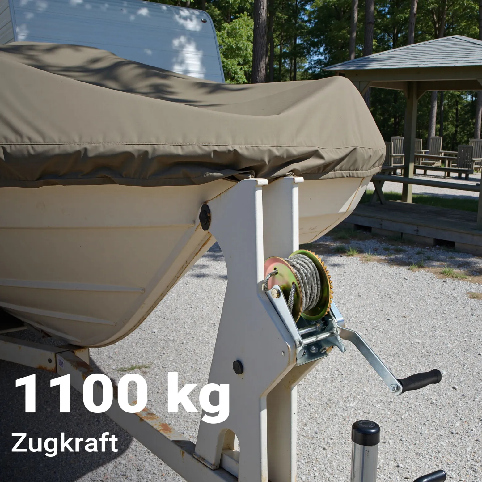 Wiltec Handseilwinde bis 1100kg Übersetzung 4:1 8:1 170x175x240mm, Winde mit 8m Drahtseil, Seilwinde handbetrieben, Handseilzug effizient, Forstseilwinde
