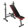Wiltec Hantelbank klappbar bis 230 kg mit Langhantelablage Multifunktionsbank Schrägbank und Flachbank Gym Bank Verstellbare Trainingsbank für Übungen mit Langhanteln und Kurzhanteln Zuhause Fitness