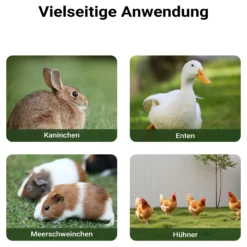Wiltec Hasenstall 2190 x 530 x 850 mm mit Freilaufgehege und erhöhtem Unterschlupf aus Fichtenholz, Kaninchenkäfig mit 2 Etagen, Kleintierstall