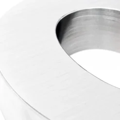 Wiltec Hausnummer 3 silberfarbene Edelstahl Hausnummer in modernem 3D-Design, Höhe 20 cm, Schrift Arial, rostfrei und witterungsbeständig, mit Montagematerial