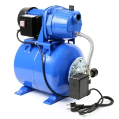 Wiltec Hauswasserwerk 600W 2800l/h Gartenpumpe mit Druckschalter und Manometer Wasserpumpe Druckkessel Druckbehälter Bewässerungspumpe Brauchwasserpumpe Regenwasserpumpe Wasserwerk