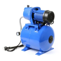 Wiltec Hauswasserwerk 600W 2800l/h Gartenpumpe mit Druckschalter und Manometer Wasserpumpe Druckkessel Druckbehälter Bewässerungspumpe Brauchwasserpumpe Regenwasserpumpe Wasserwerk