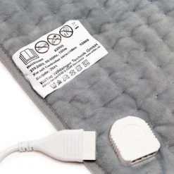 Wiltec Heizkissen mit 3 Heizstufen und Abschaltautomatik 40x30cm Wärmekissen elektrisch aus Fleece Kissen bei 30°C waschbar für Rücken, Nacken, Schulter und Bauch Rückenheizkissen