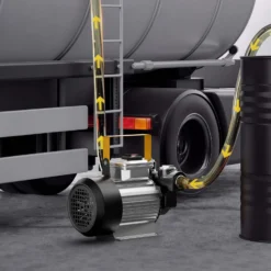 Wiltec Heizöl- und Dieselpumpe Typ04011 230V/550W für 20-60l/min selbstansaugende Heizölpumpe bis 2m mit By-Pass-Ventil gegen Überhitzung
