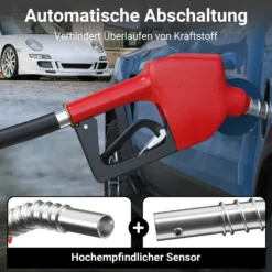Wiltec Heizöl- und Dieselpumpe 230V/550W 60l/min selbstsansaugend, zur Wandmontage, Zapfpistole mit Abschaltautomatik, Kraftstoffpumpe
