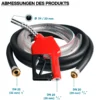 Wiltec Heizöl- und Dieselpumpe 230V/550W 60l/min selbstansaugend Pumpe mit automatischer Pistole, Kraftstoffpumpe, Absaugpumpe