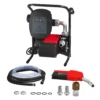 Wiltec Heizöl- und Dieselpumpe 230V/600W 40l/min selbstansaugend Pumpe mit automatischer Pistole, Kraftstoffpumpe, Absaugpumpe