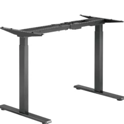 Wiltec Höhenverstellbarer Schreibtisch zweimotorig, Schreibtischrahmen, Gestell für Tischplatten, mit Kollisionsschutz, Memoryfunktion und Sitz-/Stehzeit-Erinnerung