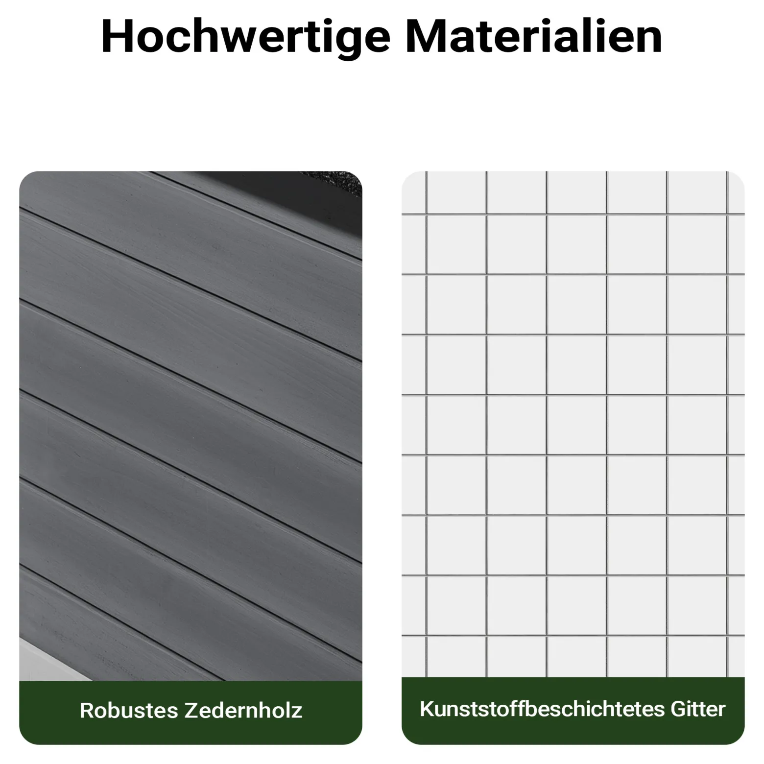 Wiltec Hühnerstall 1535 x 525 x 685 mm hellgrau mit Freilauf und Schlafhaus aus Holz, Hühnerhaus mit Unterschlupf, Gitter und Kotwanne verzinkt