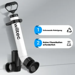 Wiltec Hochdruck Rohrreinigungspumpe zur schnellen Rohrreinigung Abflussreiniger für Bad und WC
