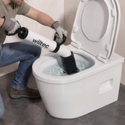 Wiltec Hochdruck Rohrreinigungspumpe zur schnellen Rohrreinigung Abflussreiniger für Bad und WC