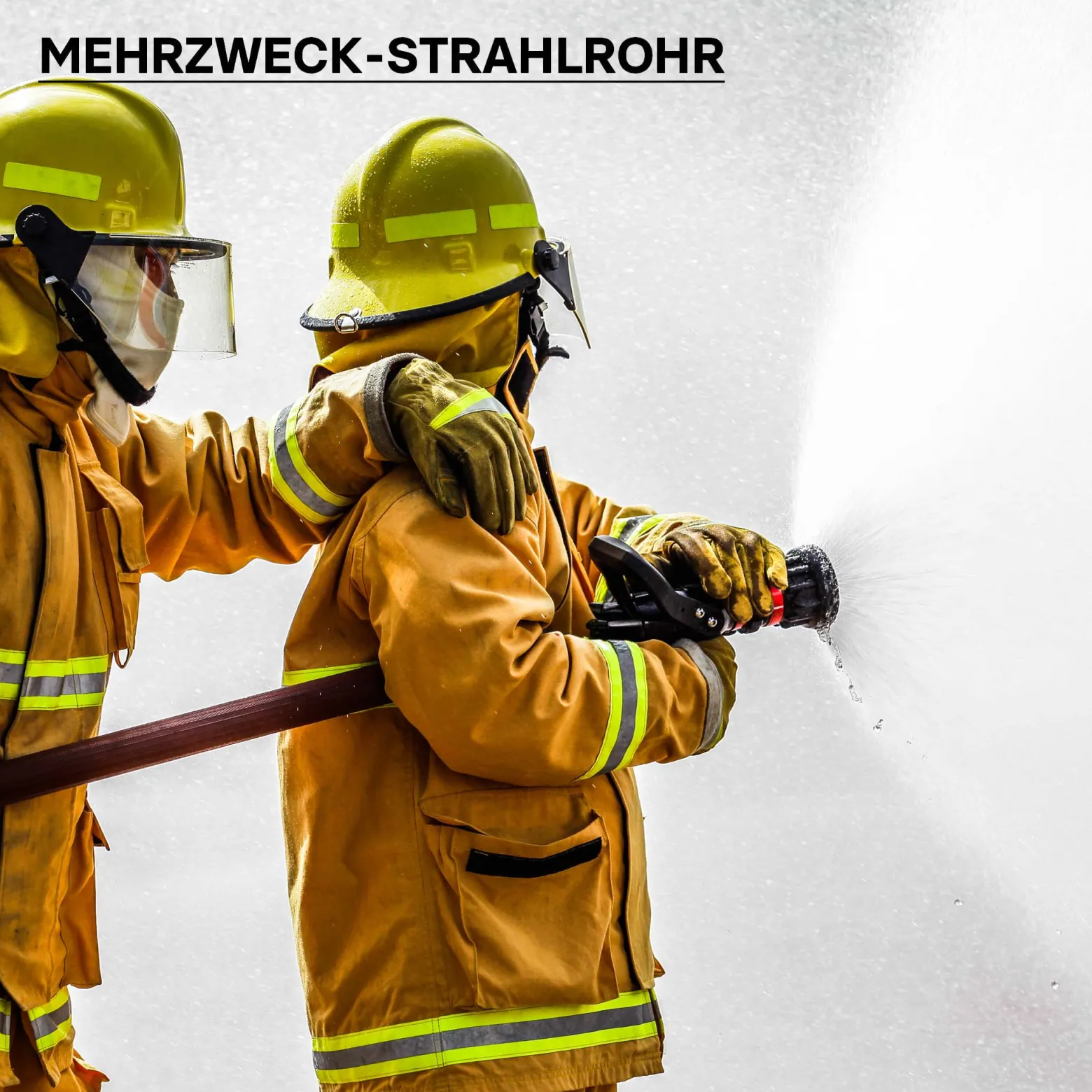 Wiltec Hohlstrahlrohr mit 150/180/300/450/660 l/min, C Storzkupplung und stufenloser Sprühstrahlverstellung für THW Feuerwehrrohr