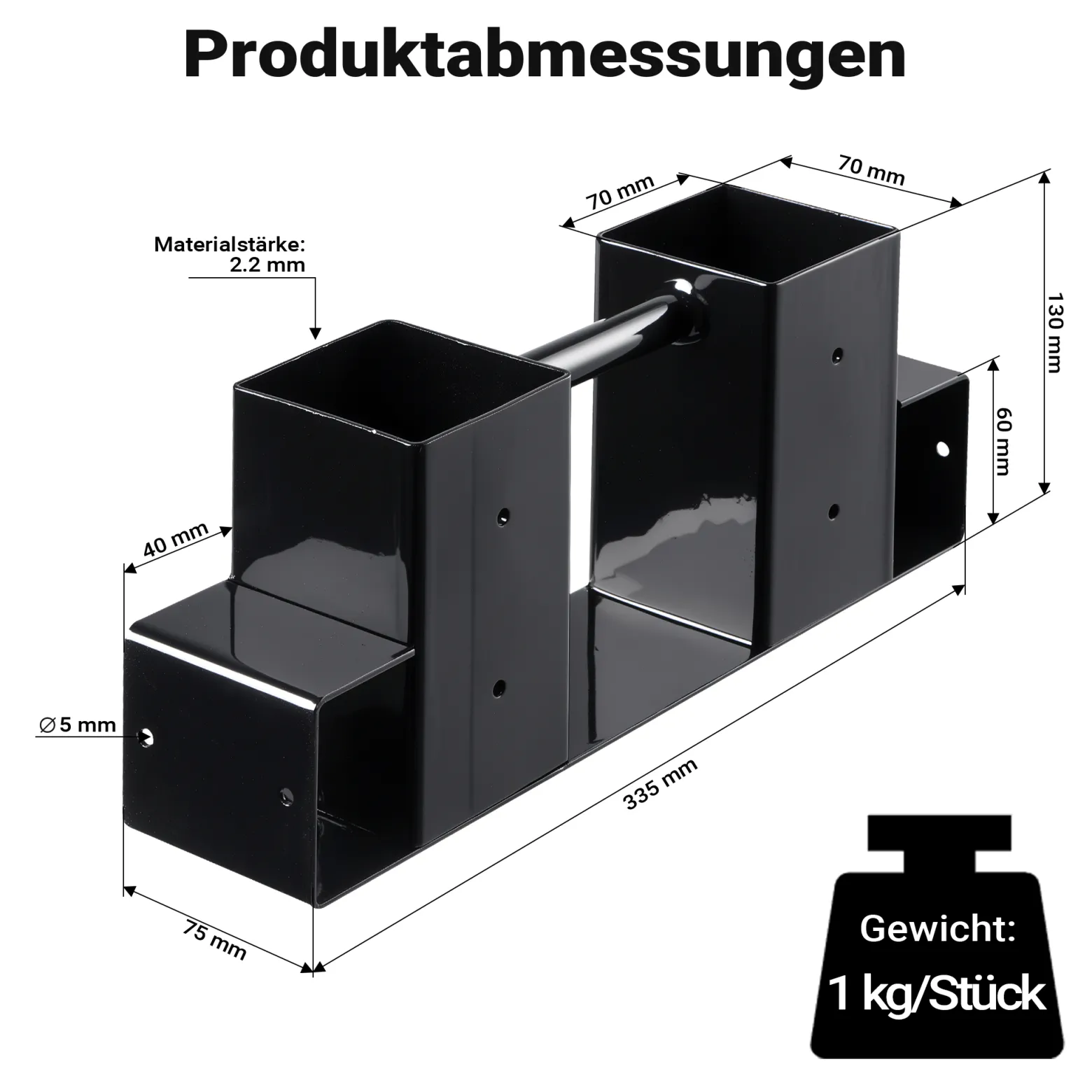 Wiltec Holzstapelhilfe für Kaminholz im 2er Set, 335 x 85 x 130 mm, Brennholz Stapelhilfe Gestell für Feuerholz und Brennholz, Holzhalter