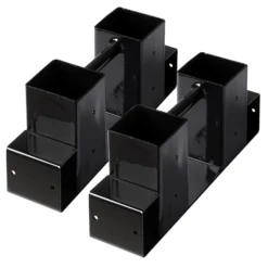 Wiltec Holzstapelhilfe für Kaminholz im 2er Set, 335 x 85 x 130 mm, Brennholz Stapelhilfe Gestell für Feuerholz und Brennholz, Holzhalter