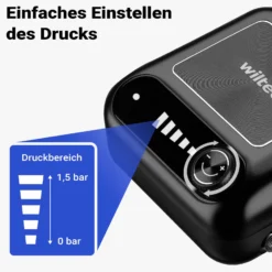 Wiltec HS-A9K Kompressor Set 1,5 bar Autostop, Airbrush Set inkl. verschiedener Düsen, Kompressor Zubehör Set 12 V, Druckluft Kompressor mit Air Brush