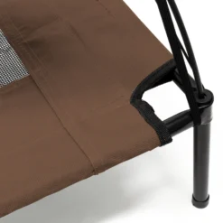 Wiltec Hundebett mit Dach Braun 76 x 60 x 16 cm Größe M bis 25 kg Outdoor Katzenliege Haustier Schlafplatz Sonnendach