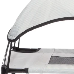 Wiltec Hundebett mit Dach Grau 122 x 91 x 16 cm Größe XL bis 50 kg Outdoor Katzenliege Haustier Schlafplatz Sonnendach