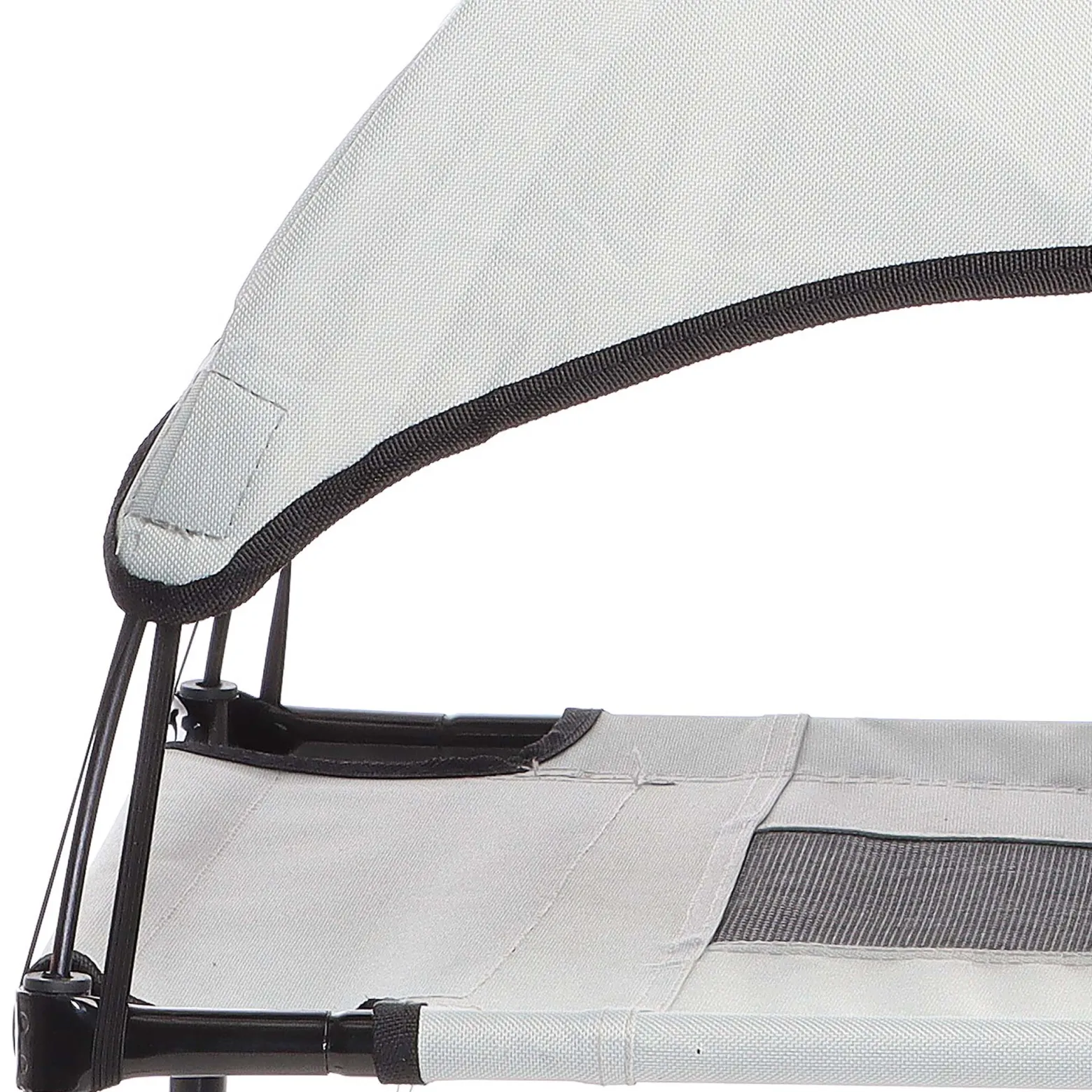 Wiltec Hundebett mit Dach Grau 76 x 60 x 16 cm Größe M bis 25 kg Outdoor Katzenliege Haustier Schlafplatz Sonnendach