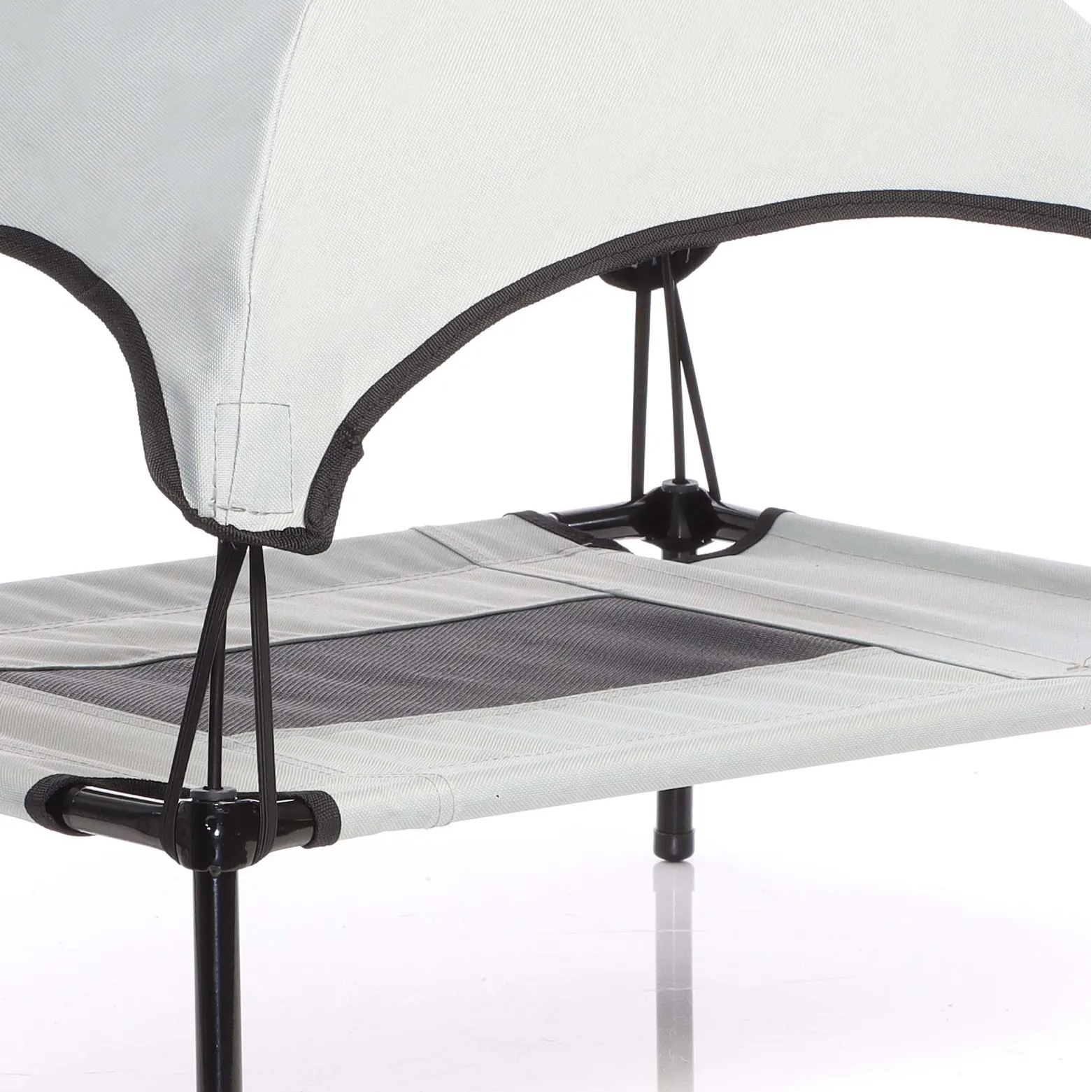 Wiltec Hundebett mit Dach Grau 76 x 60 x 16 cm Größe M bis 25 kg Outdoor Katzenliege Haustier Schlafplatz Sonnendach
