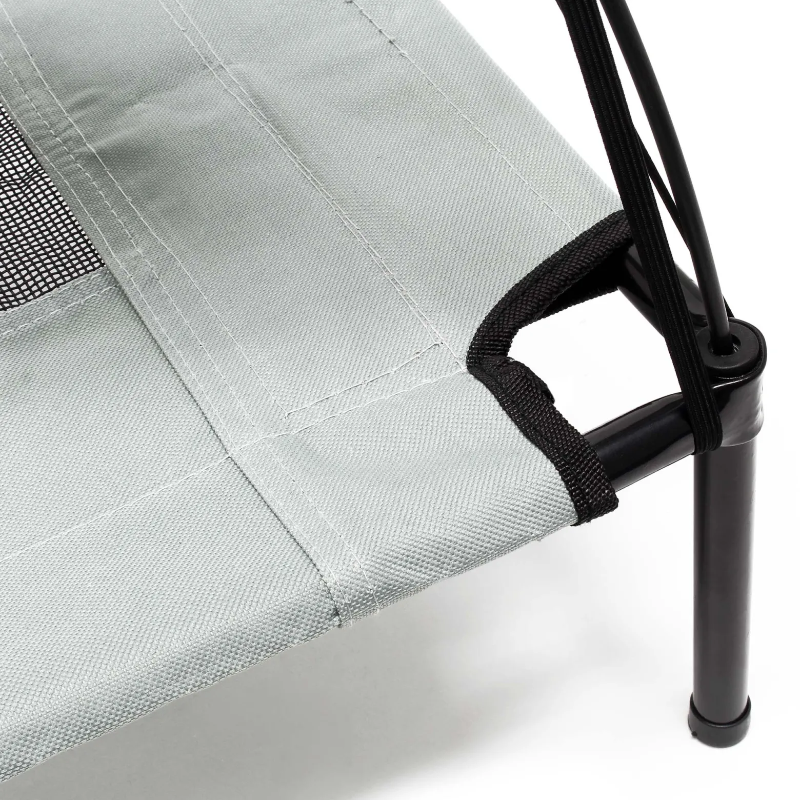 Wiltec Hundebett mit Dach Grau 76 x 60 x 16 cm Größe M bis 25 kg Outdoor Katzenliege Haustier Schlafplatz Sonnendach