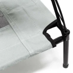 Wiltec Hundebett mit Dach Grau 91 x 76 x 16 cm Größe L bis 35 kg Outdoor Katzenliege Haustier Schlafplatz Sonnendach