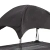 Wiltec Hundebett mit Dach Schwarz 122 x 91 x 16 cm Größe XL bis 50 kg Outdoor Katzenliege Haustier Schlafplatz Sonnendach