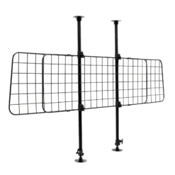 Wiltec Hundegitter fürs Auto Modell B, 72-136cm hoch, 118-128,5cm breit, Stufenlos verstellbar, Trenngitter universell einsetzbar für Kofferraum