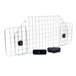 Wiltec Hundegitter fürs Auto Modell E, 42 cm hoch, verstellbare Breite 90-128cm, Trenngitter universell einsetzbar für Kofferraum