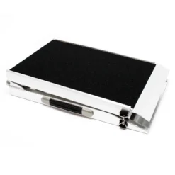 Wiltec Hunderampe faltbar, 183 x 49 cm, geklappt 92 x 49 cm, aus Aluminium, rutschsicher, Traglast bis zu 115 kg, Haustierrampe
