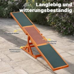Wiltec Hundewippe 180x30x30cm für kleine & große Hunde zum Hundesport z.B. Agility Training, aus Holz, Spielerische Förderung der Kondition