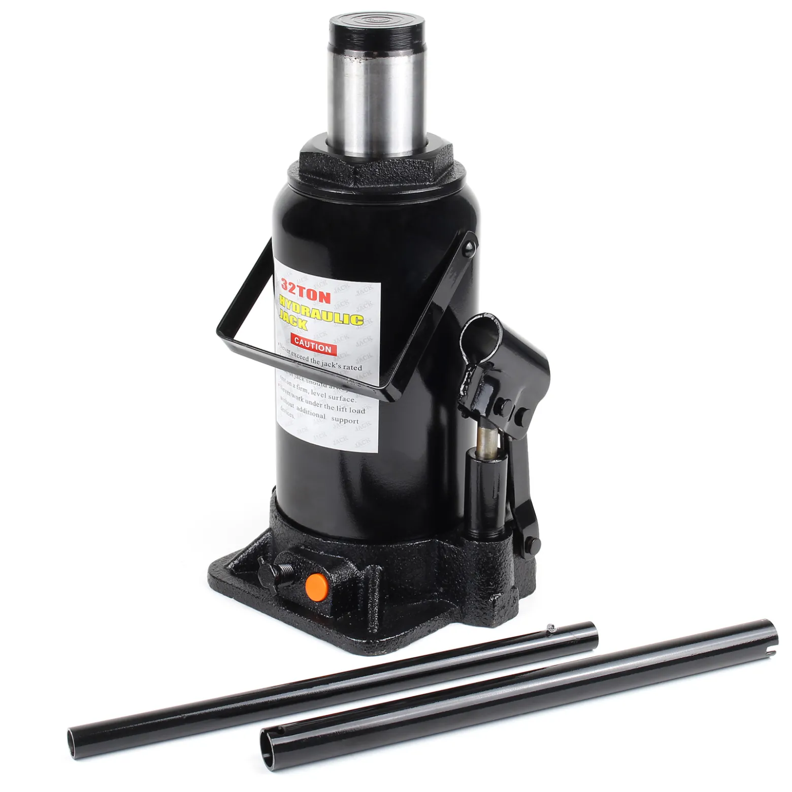 Wiltec Hydraulischer 32t Flaschen-Wagenheber, Stempelwagenheber mit Slow down Funktion, Autoheber 285-465 mm