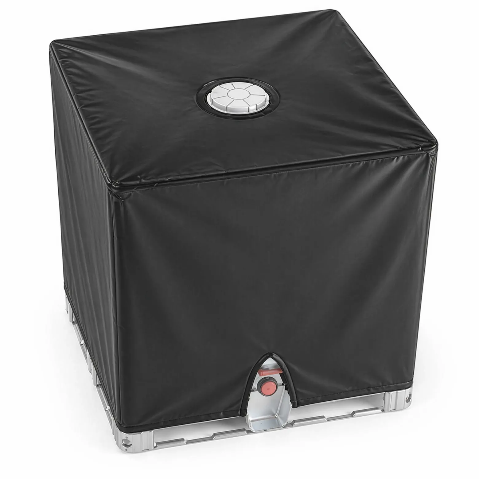 Wiltec IBC Container Abdeckplane – 1 x 1,2 x 1,16 m – aus Hart Propylen – Schutzhaube Haube Regenschutz für 1000 l Regenwassertank