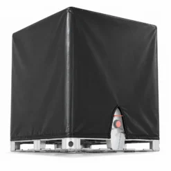Wiltec IBC Container Abdeckplane – 1 x 1,2 x 1,16 m – aus Hart Propylen – Schutzhaube Haube Regenschutz für 1000 l Regenwassertank