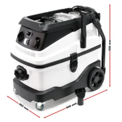 Wiltec Industriestaubsauger 1600 Watt & 30 Liter Behälter, Nass- und Trockensauger mit 3-fach Filtersystem & Blasfunktion, Mehrzwecksauger mit Zubehör
