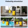 Wiltec 3 in 1 Flachsauger Tauchpumpe 1100 W, Schmutzwasserpumpe 18000l/h, Flachwasserpumpe mit Schwimmer, Flachsaugpumpe für Keller und Garten