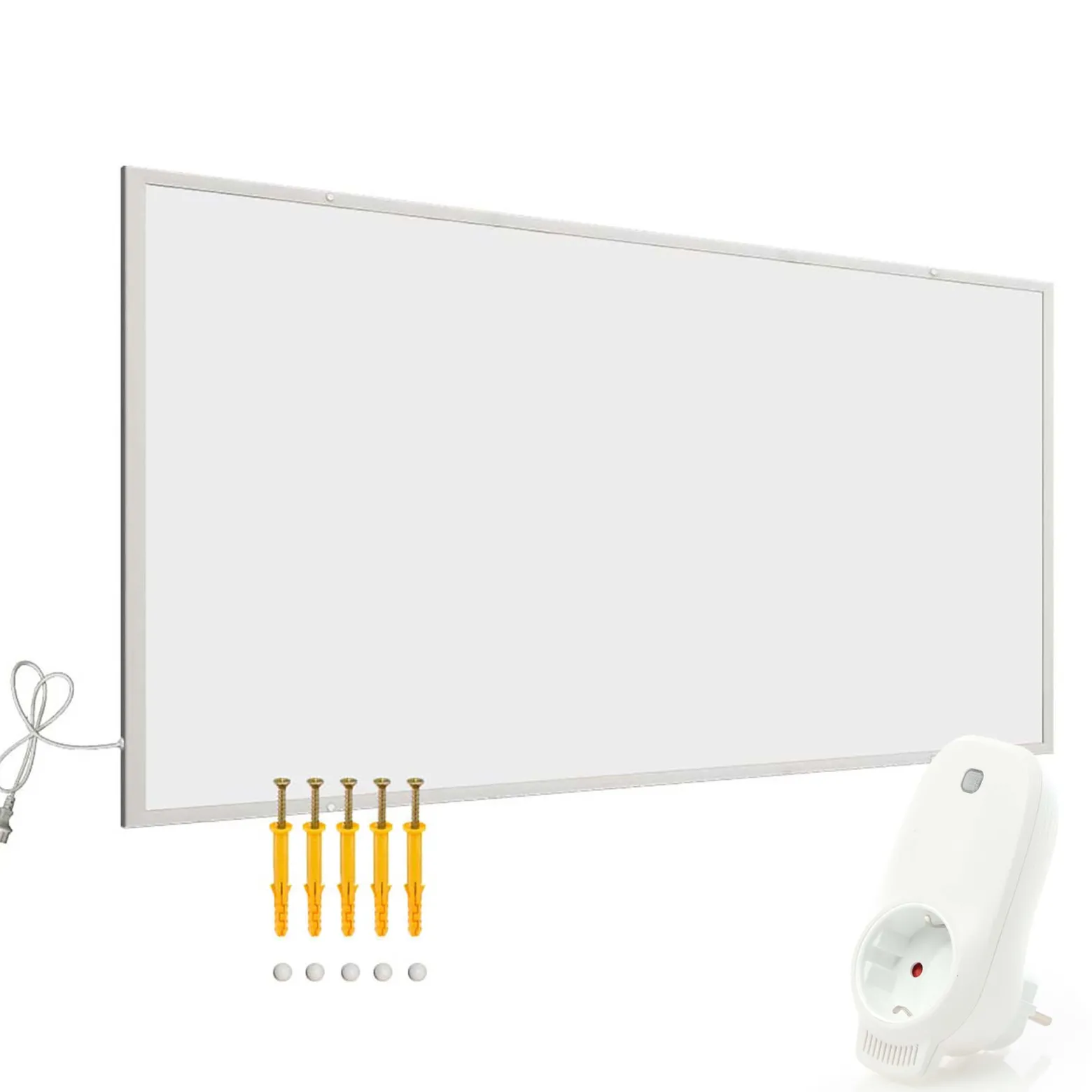 Wiltec Infrarotheizung 1050 Watt inkl. WLAN-Thermostat, energieeffizienter Heizkörper mit WLAN Steuerung, Wandmontage Elektroheizung, Heizpaneel IR-Heizung