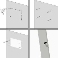 Wiltec Infrarotheizung 850 Watt, energieeffizienter Heizkörper, Wandmontage Elektroheizung, Heizpaneel, IR Heizung