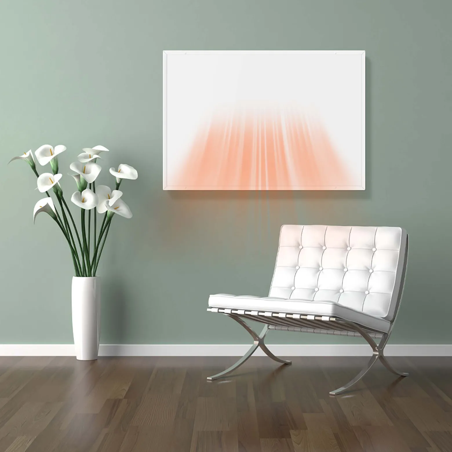Wiltec Infrarotheizung 400 Watt, energieeffizienter Heizkörper, Wandmontage Elektroheizung, Heizpaneel, IR Heizung